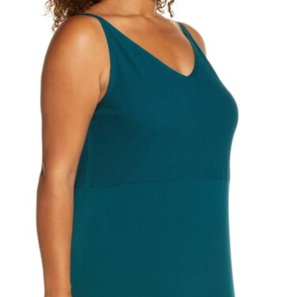 Lafayette 148 New York Cotton Crepe Midi Sweater Dress
